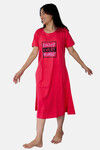 Sweetmoon Long T Shirt Nightdress - Red — thumbnail 3